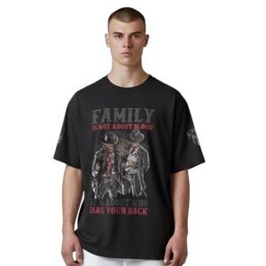 American Apparel Family Black Short Sleeve 100% Cotton T-Shirt size Large